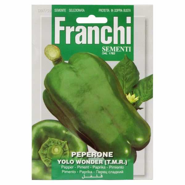 Franchi Peperone Yolo Wonder T.M.R Pepper Seeds - LGC