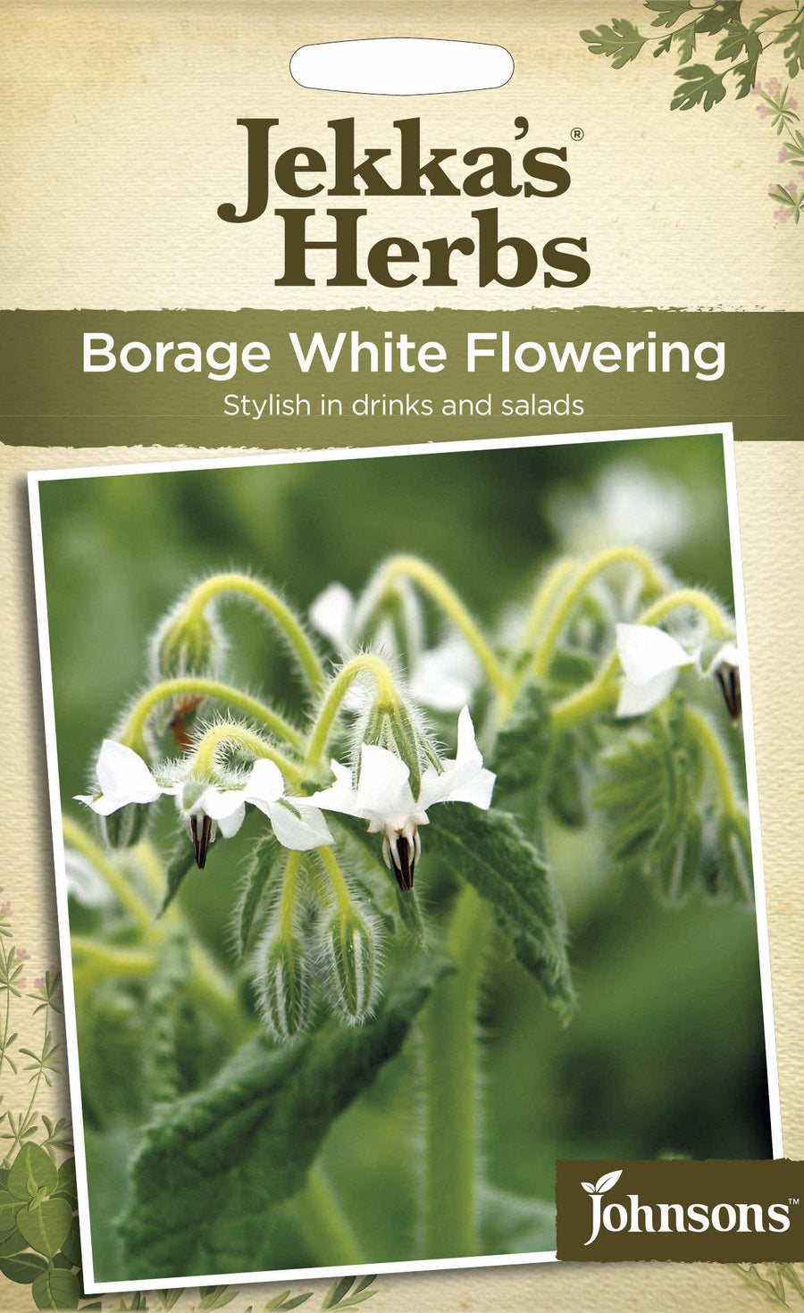 Jekkas Herbs BORAGE White Flowering Seeds - LGC