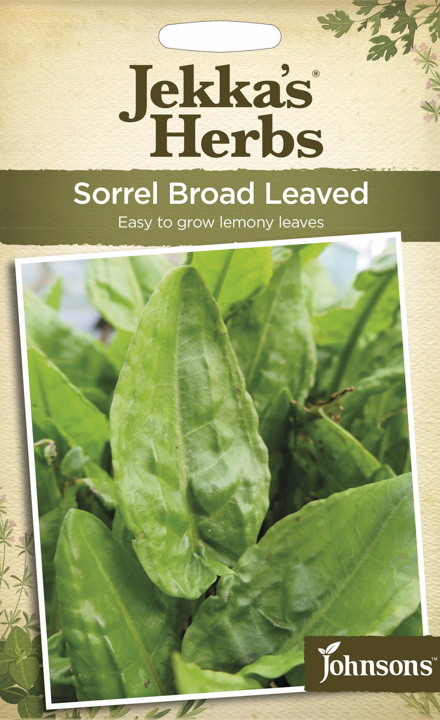 Jekkas Herbs SORREL Broad Leaved Seeds - LGC