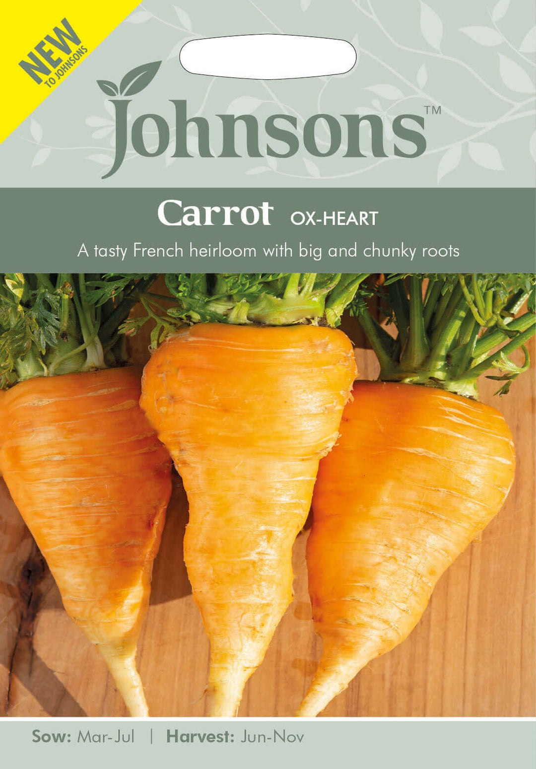 Johnsons CARROT Ox-Heart Seeds - LGC