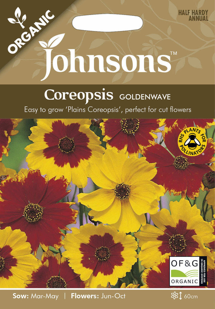 Johnsons COREOPSIS Goldenwave (ORGANIC SEED) Seeds - LGC