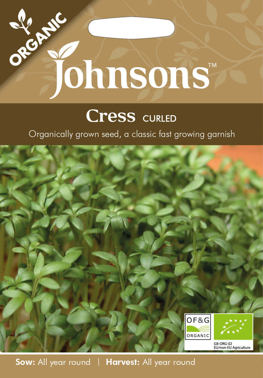 Johnsons CRESS Curled (ORGANIC SEED) Seeds - LGC