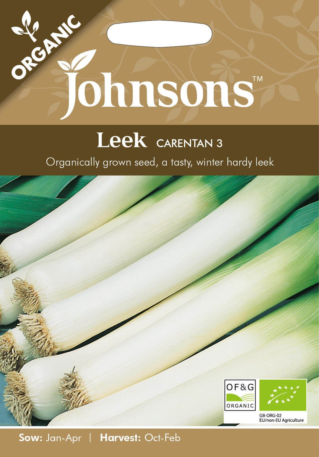 Johnsons LEEK Carentan 3 (ORGANIC SEED) Seeds - LGC
