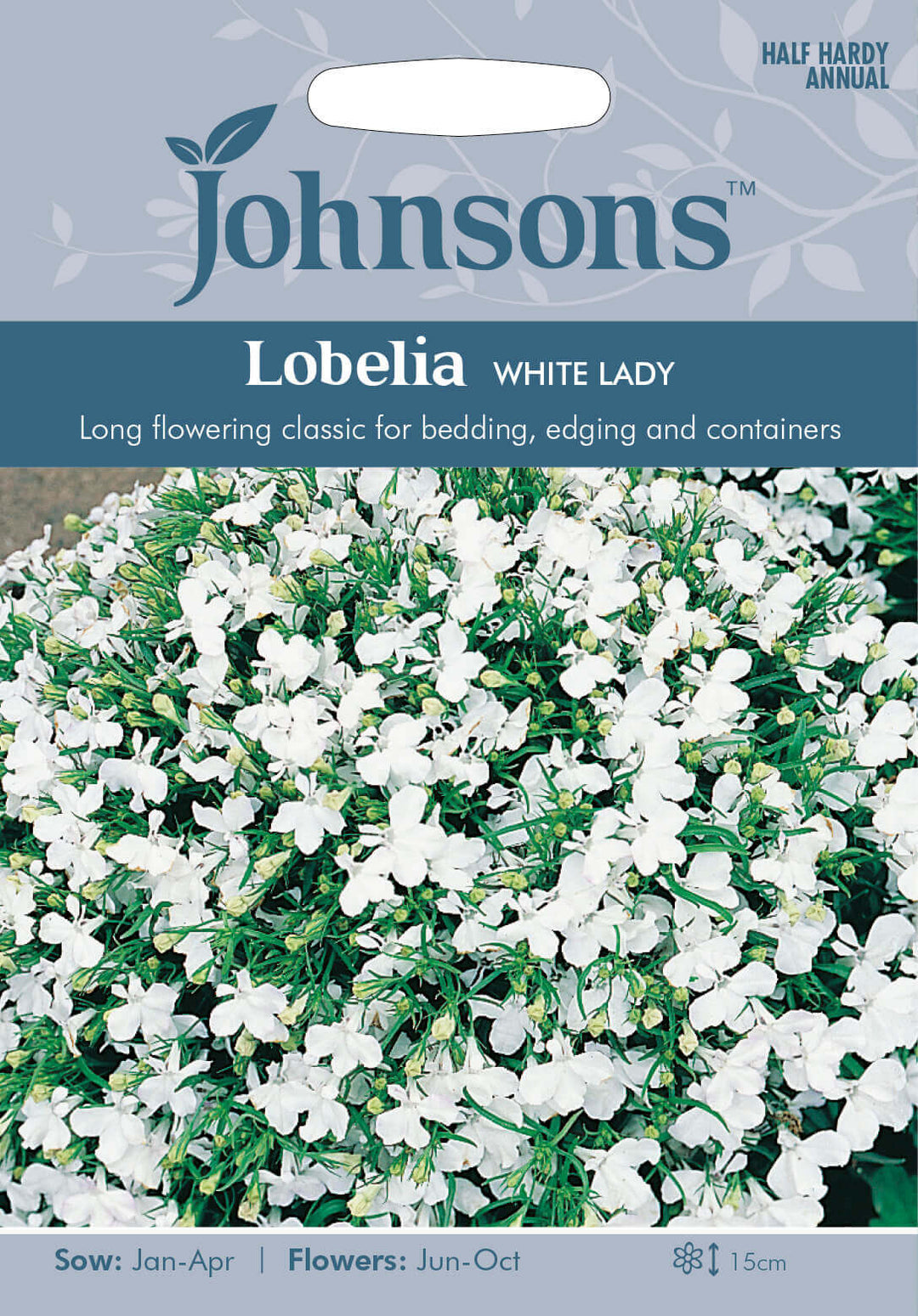 Johnsons LOBELIA White Lady Seeds - LGC