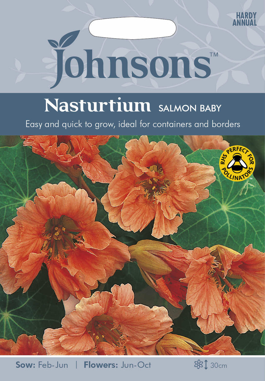 Johnsons NASTURTIUM Salmon Baby - LGC