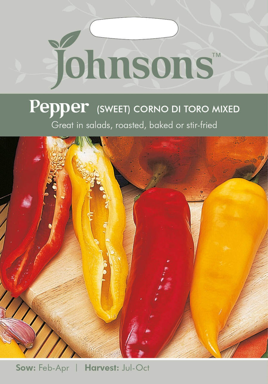 Johnsons PEPPER (Sweet) Corno di toro Mixed Seeds - LGC